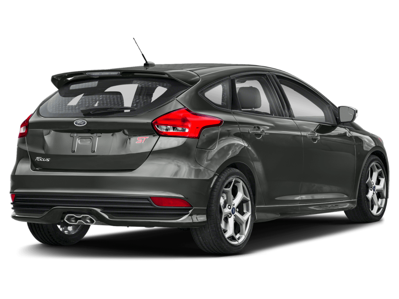 2018 Ford Focus ST Hatch - Rear 3/4, facing to the right