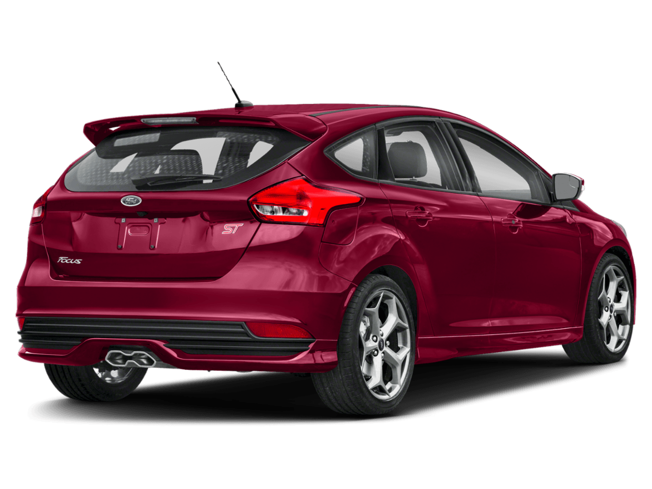 2018 Ford Focus ST Hatch - Rear 3/4, facing to the right