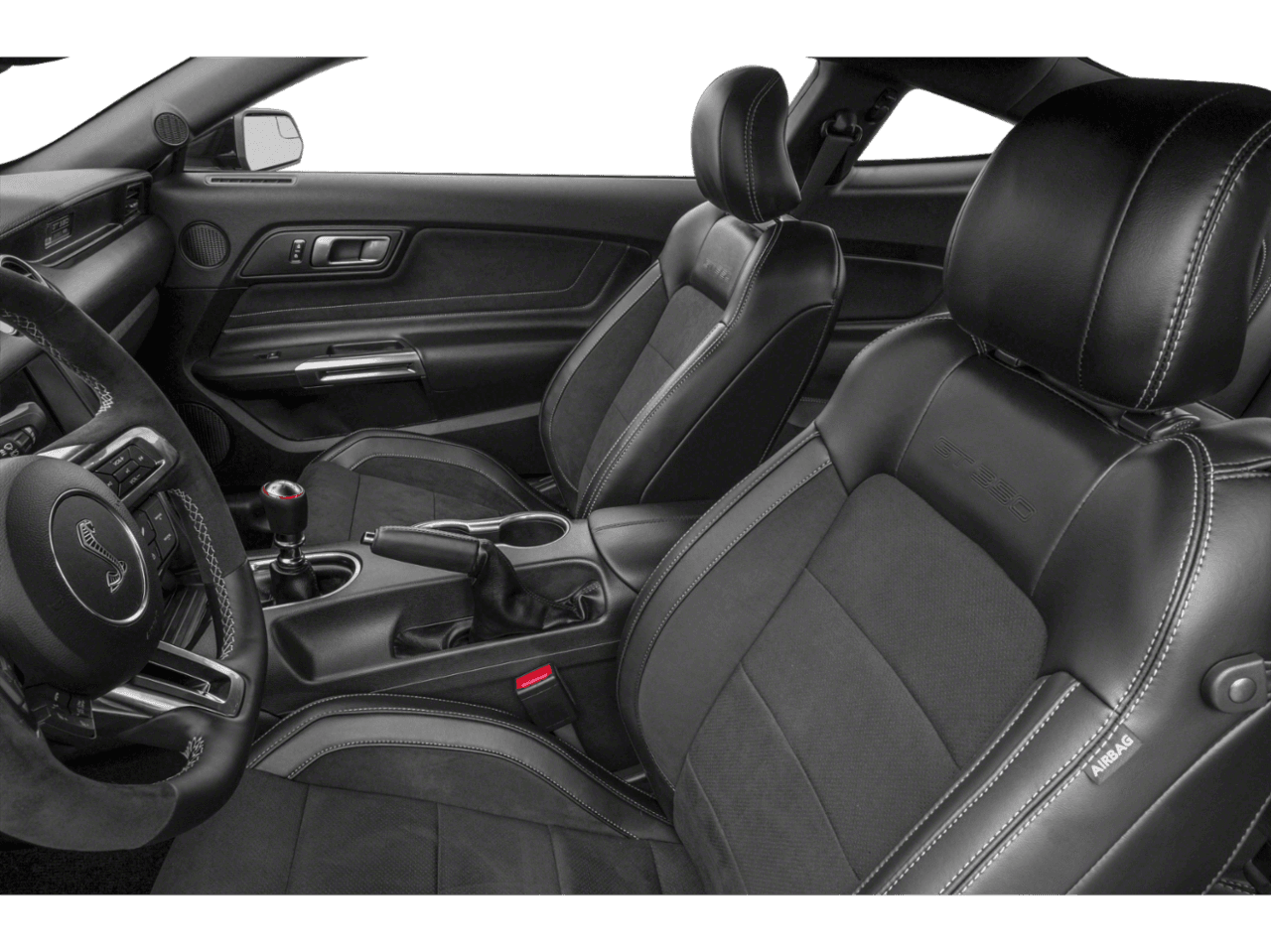 2018 Ford Mustang Shelby GT350 Fastback - Interior Driver's Side with Door Open, Front Seat Feature