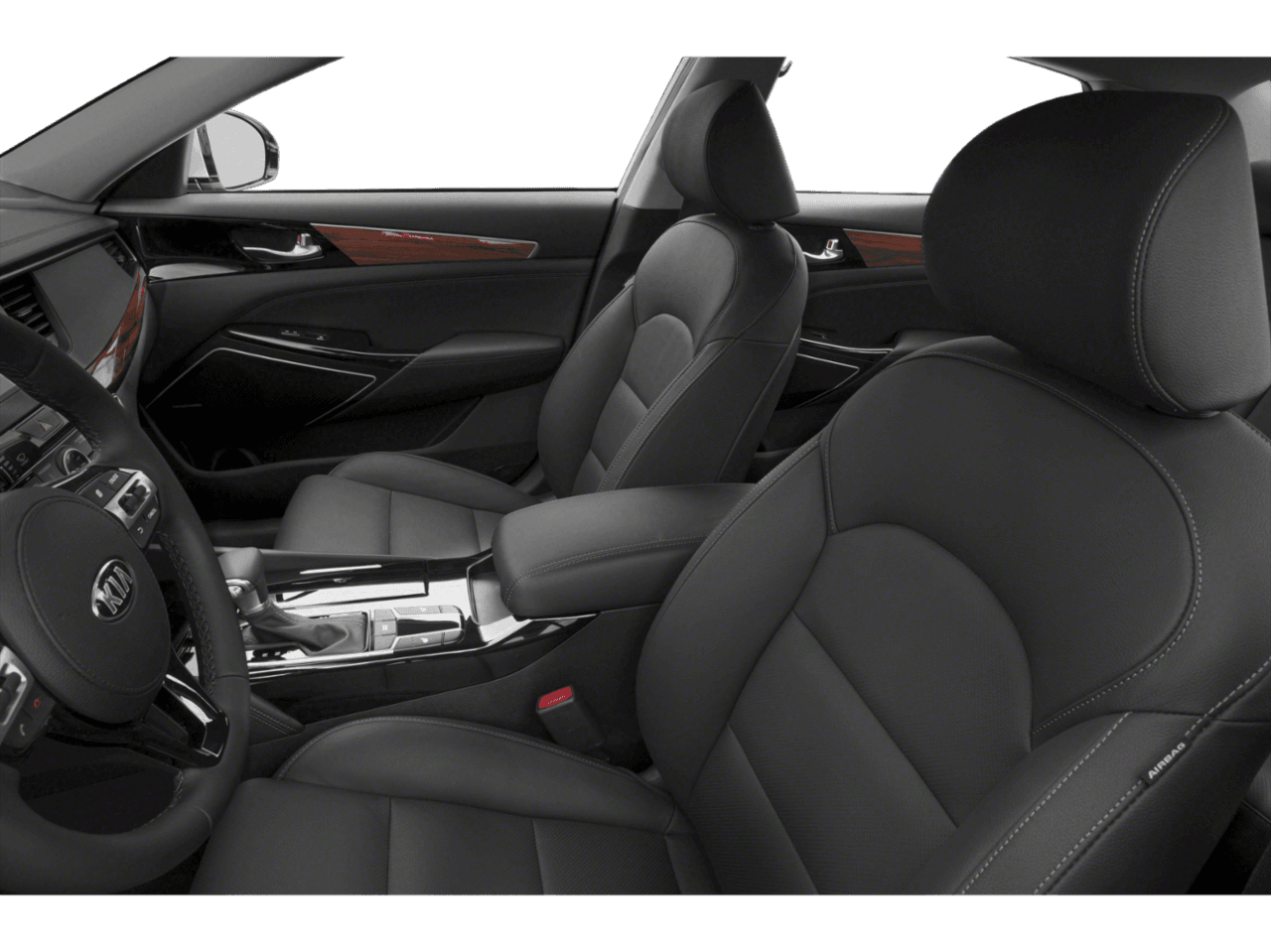 2018 Kia Cadenza Premium - Interior Driver's Side with Door Open, Front Seat Feature