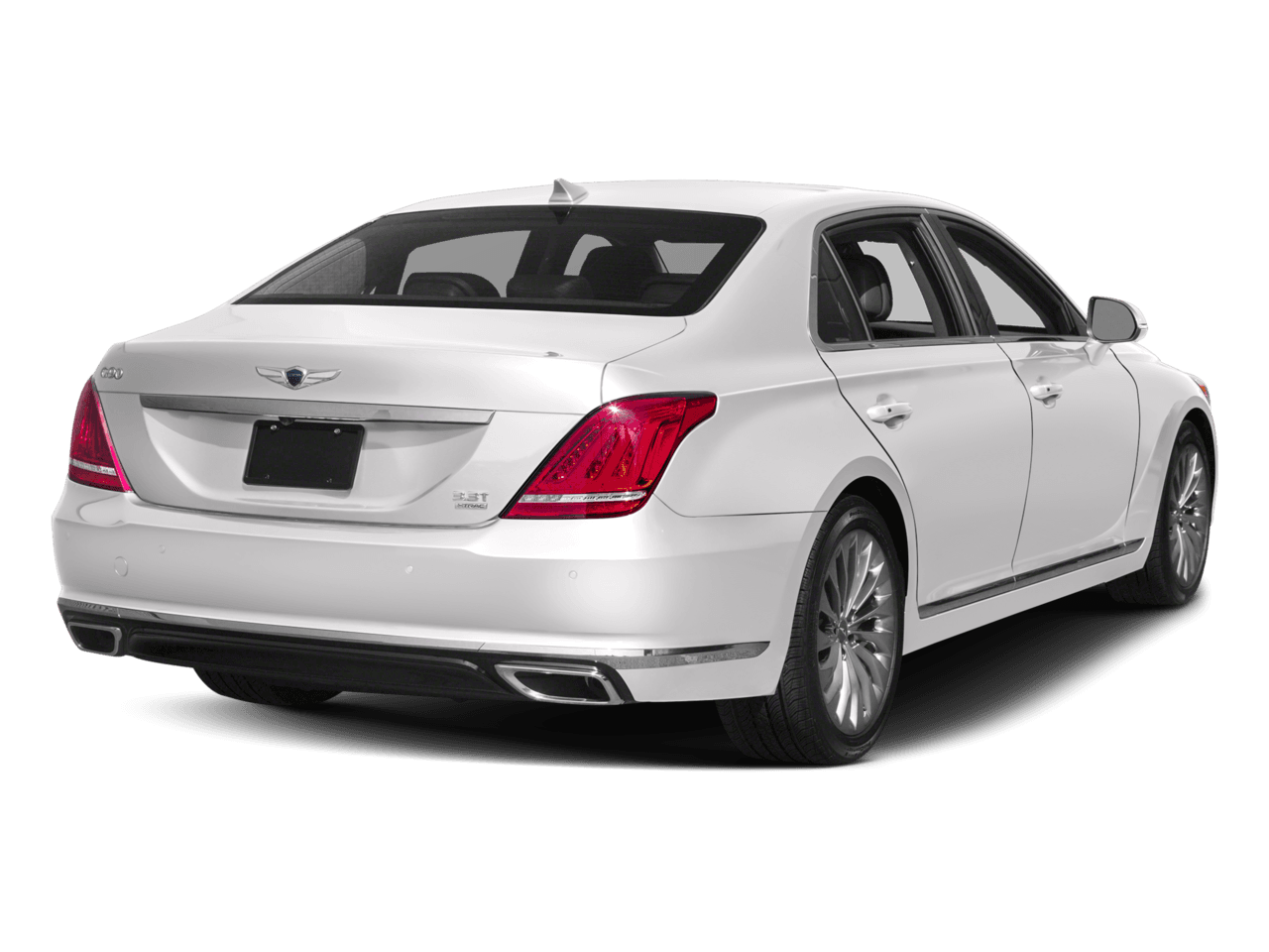 2018 Genesis G90 3.3T Premium - Rear 3/4, facing to the right