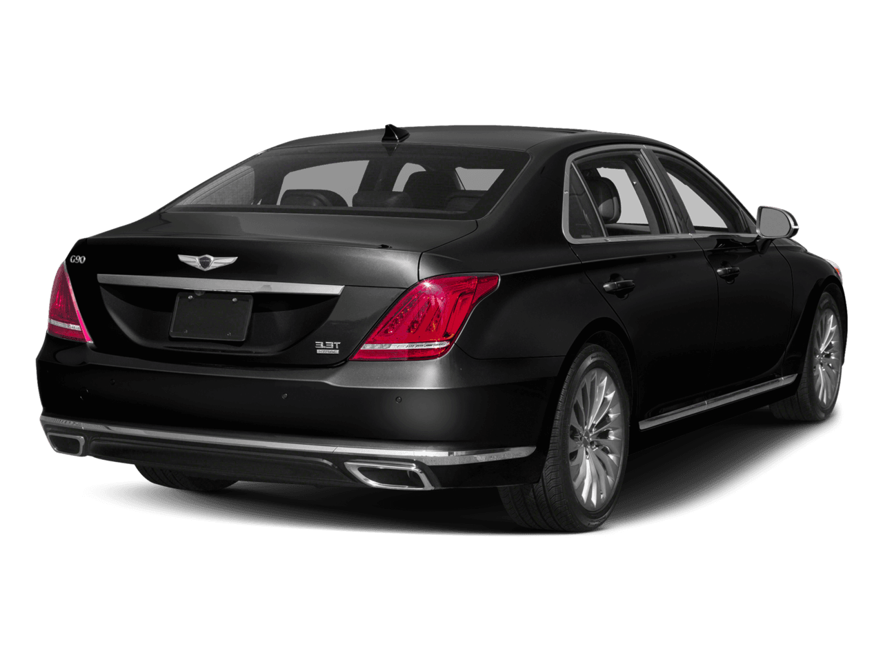 2018 Genesis G90 3.3T Premium - Rear 3/4, facing to the right