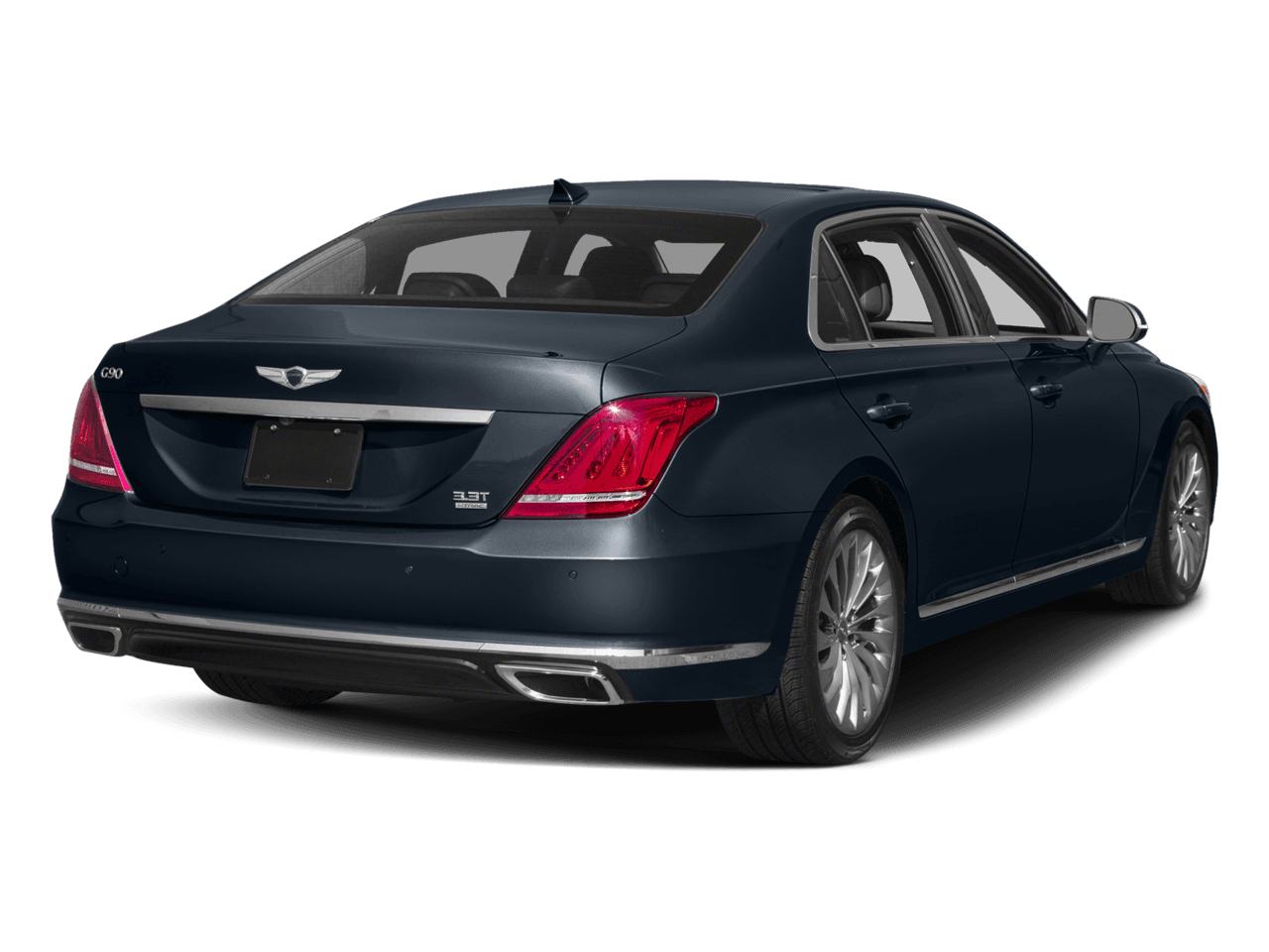 2018 Genesis G90 3.3T Premium - Rear 3/4, facing to the right