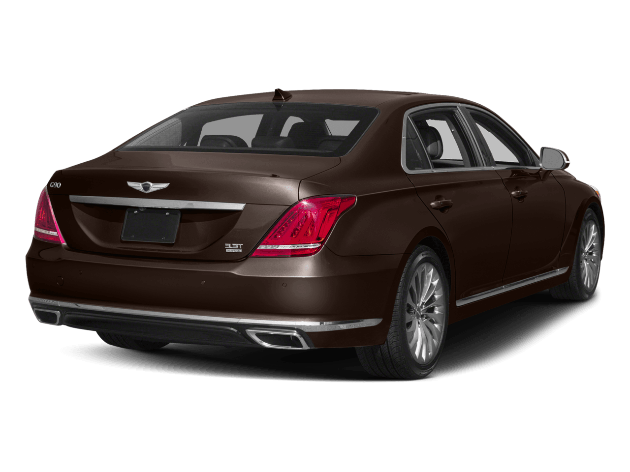 2018 Genesis G90 3.3T Premium - Rear 3/4, facing to the right