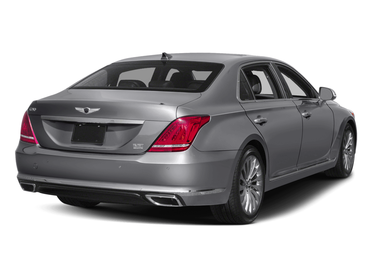 2018 Genesis G90 3.3T Premium - Rear 3/4, facing to the right