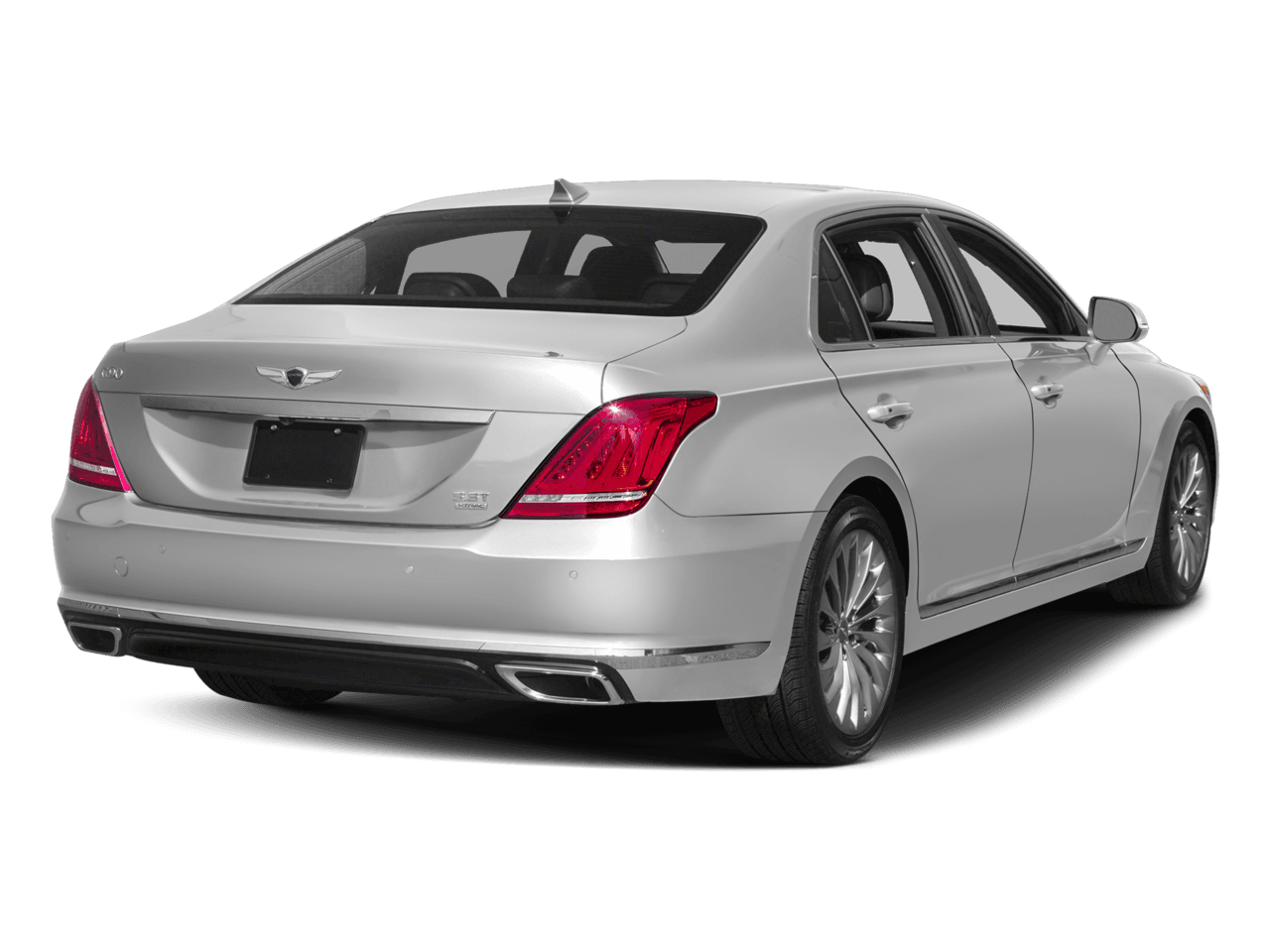 2018 Genesis G90 3.3T Premium - Rear 3/4, facing to the right