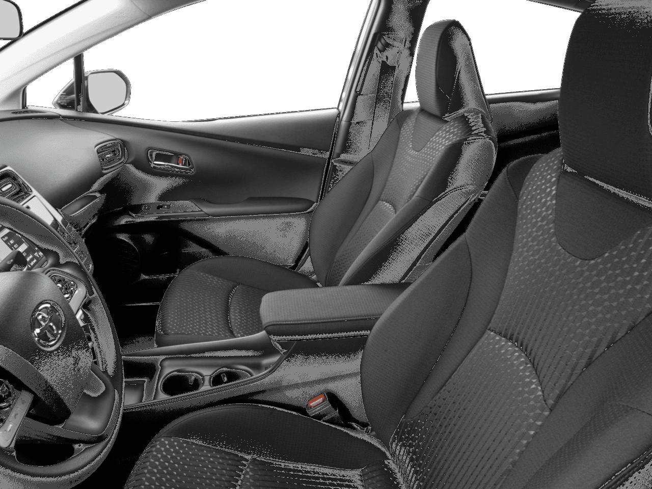 2018 Toyota Prius Two Eco - Interior Driver's Side with Door Open, Front Seat Feature