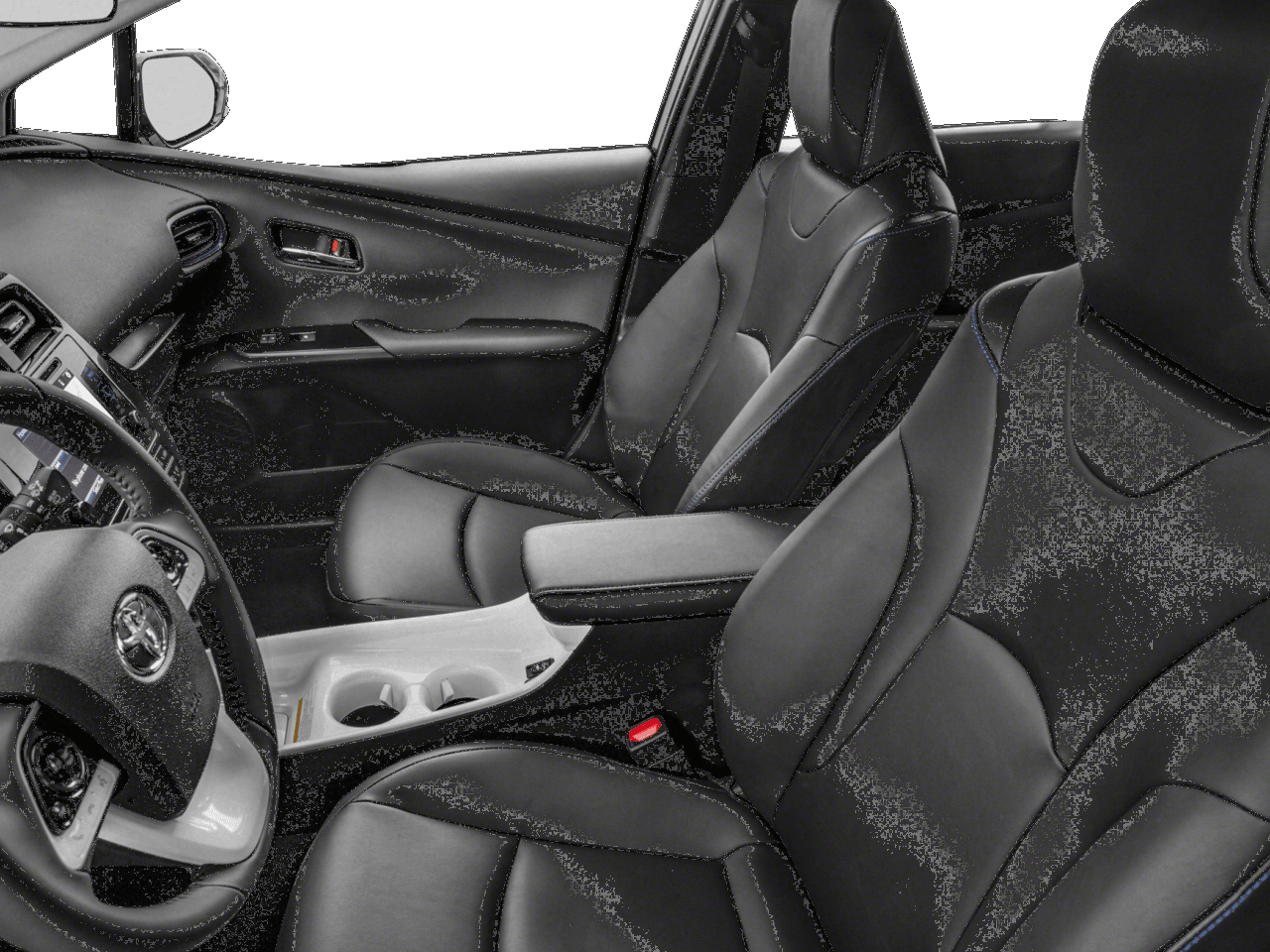 2018 Toyota Prius Three Touring - Interior Driver's Side with Door Open, Front Seat Feature
