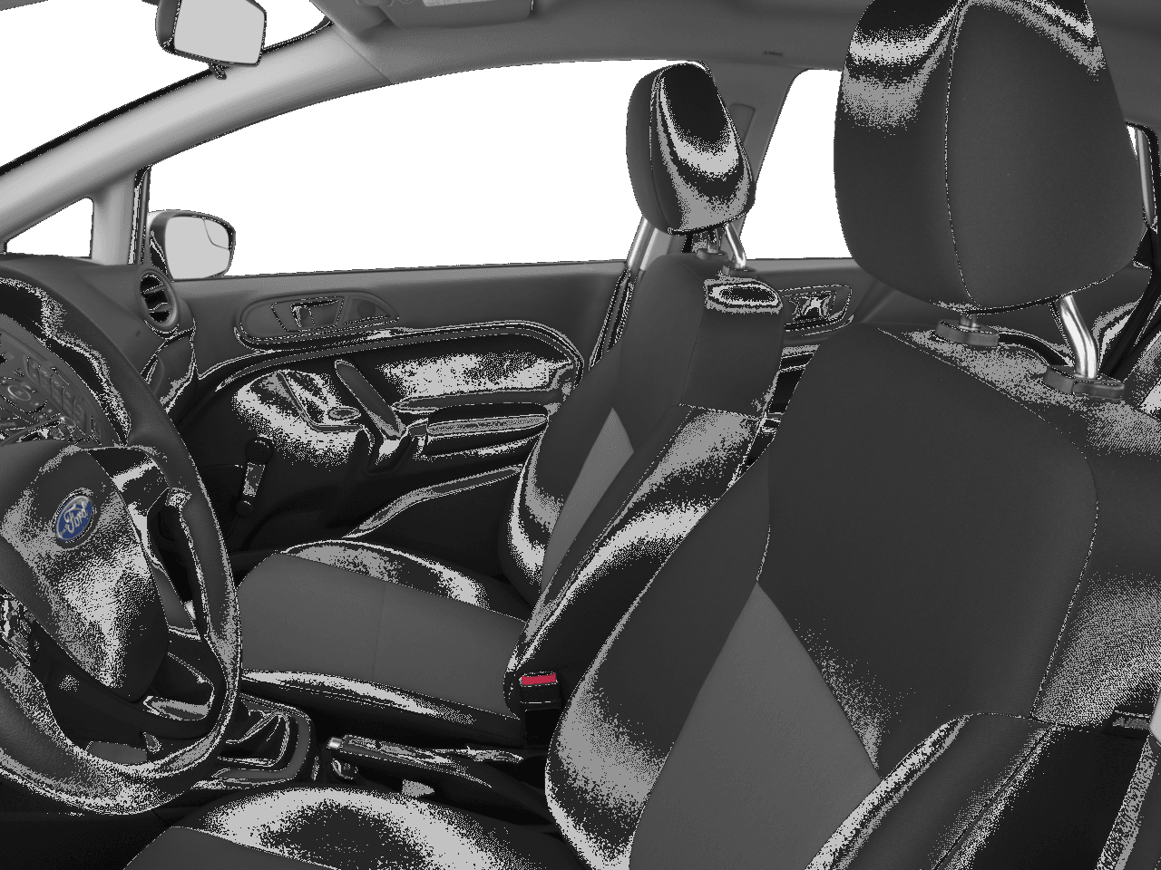 2018 Ford Fiesta S Sedan - Interior Driver's Side with Door Open, Front Seat Feature