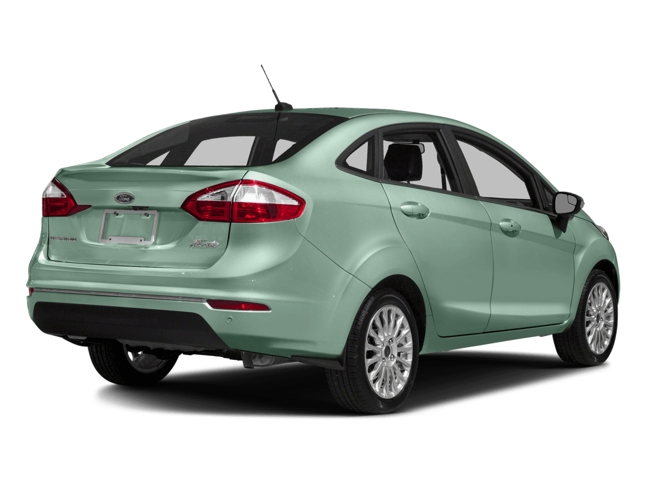 2018 Ford Fiesta Titanium Sedan - Rear 3/4, facing to the right