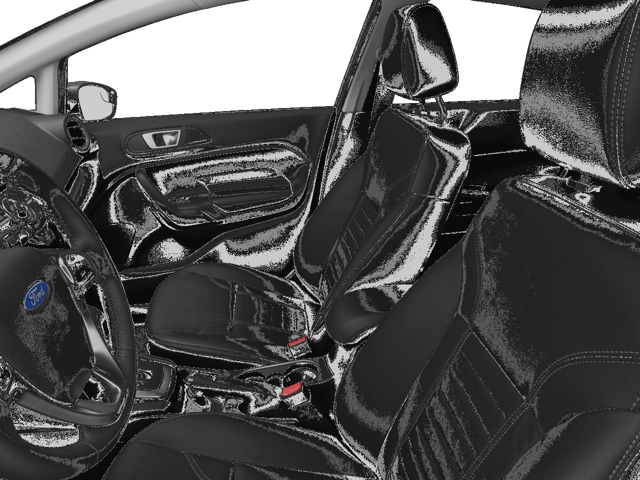 2018 Ford Fiesta Titanium Hatch - Interior Driver's Side with Door Open, Front Seat Feature