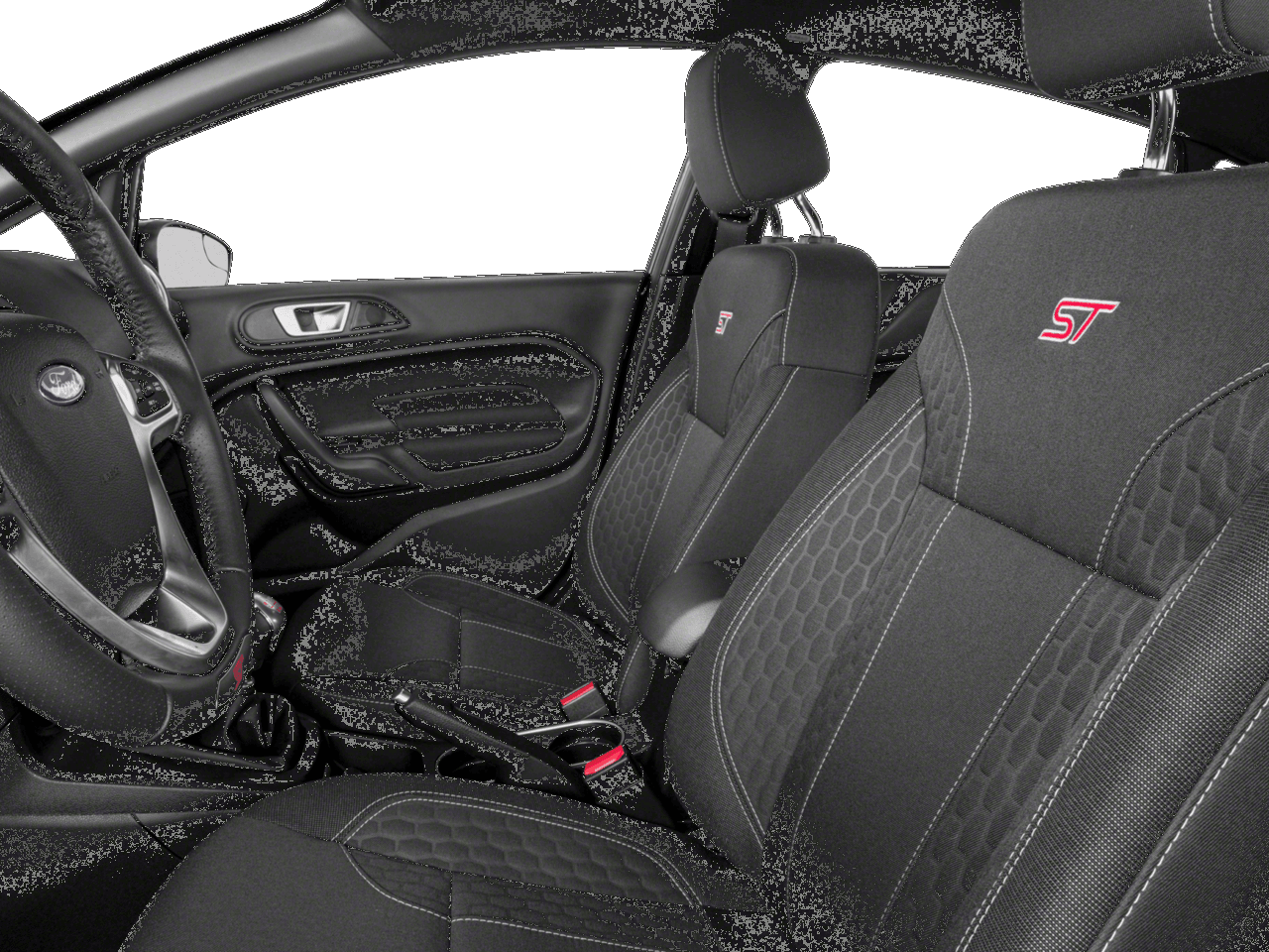 2018 Ford Fiesta ST Hatch - Interior Driver's Side with Door Open, Front Seat Feature