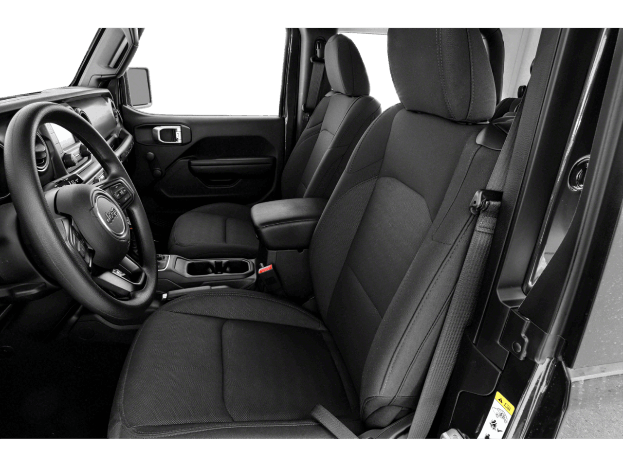 2018 Jeep Wrangler Sport - Interior Driver's Side with Door Open, Front Seat Feature