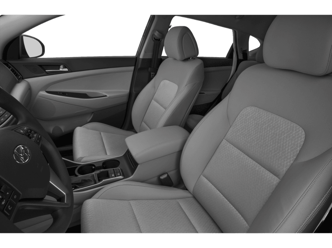 2018 Hyundai Tucson Sport - Interior Driver's Side with Door Open, Front Seat Feature