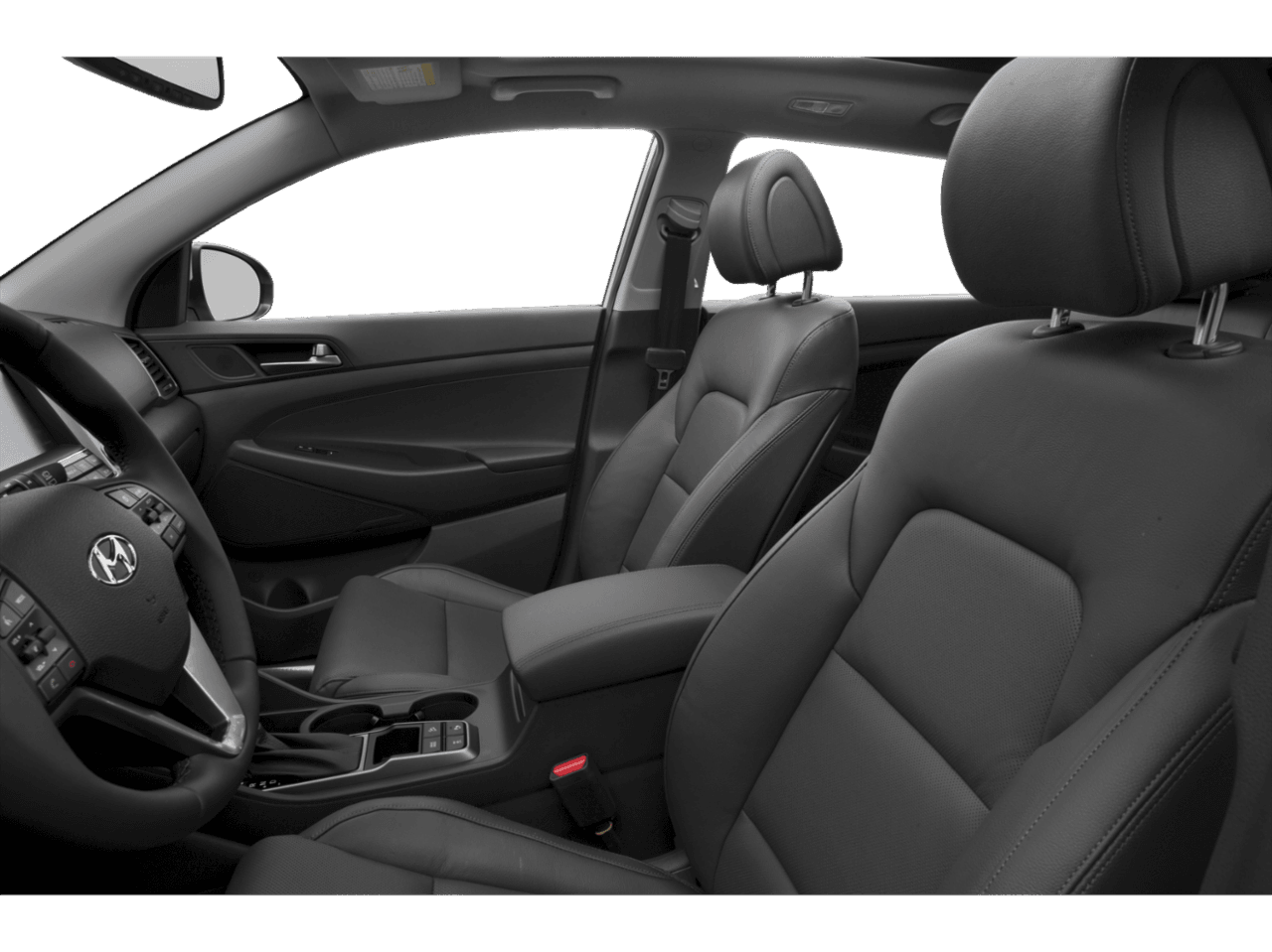 2018 Hyundai Tucson Limited - Interior Driver's Side with Door Open, Front Seat Feature