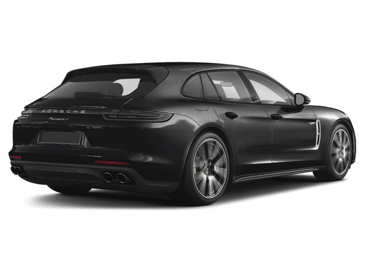 2018 Porsche Panamera Turbo S E-Hybrid - Rear 3/4, facing to the right