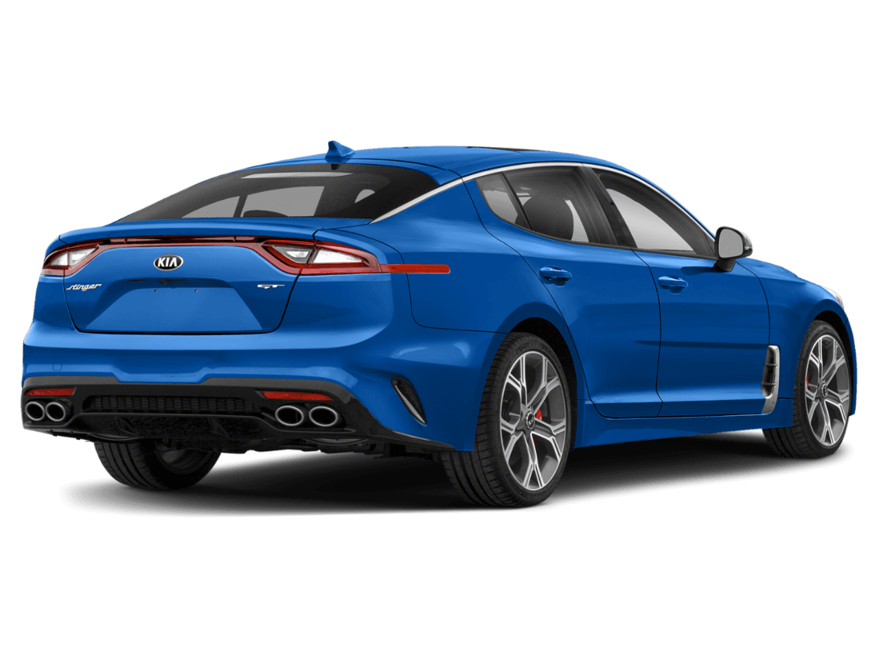2018 Kia Stinger GT2 - Rear 3/4, facing to the right