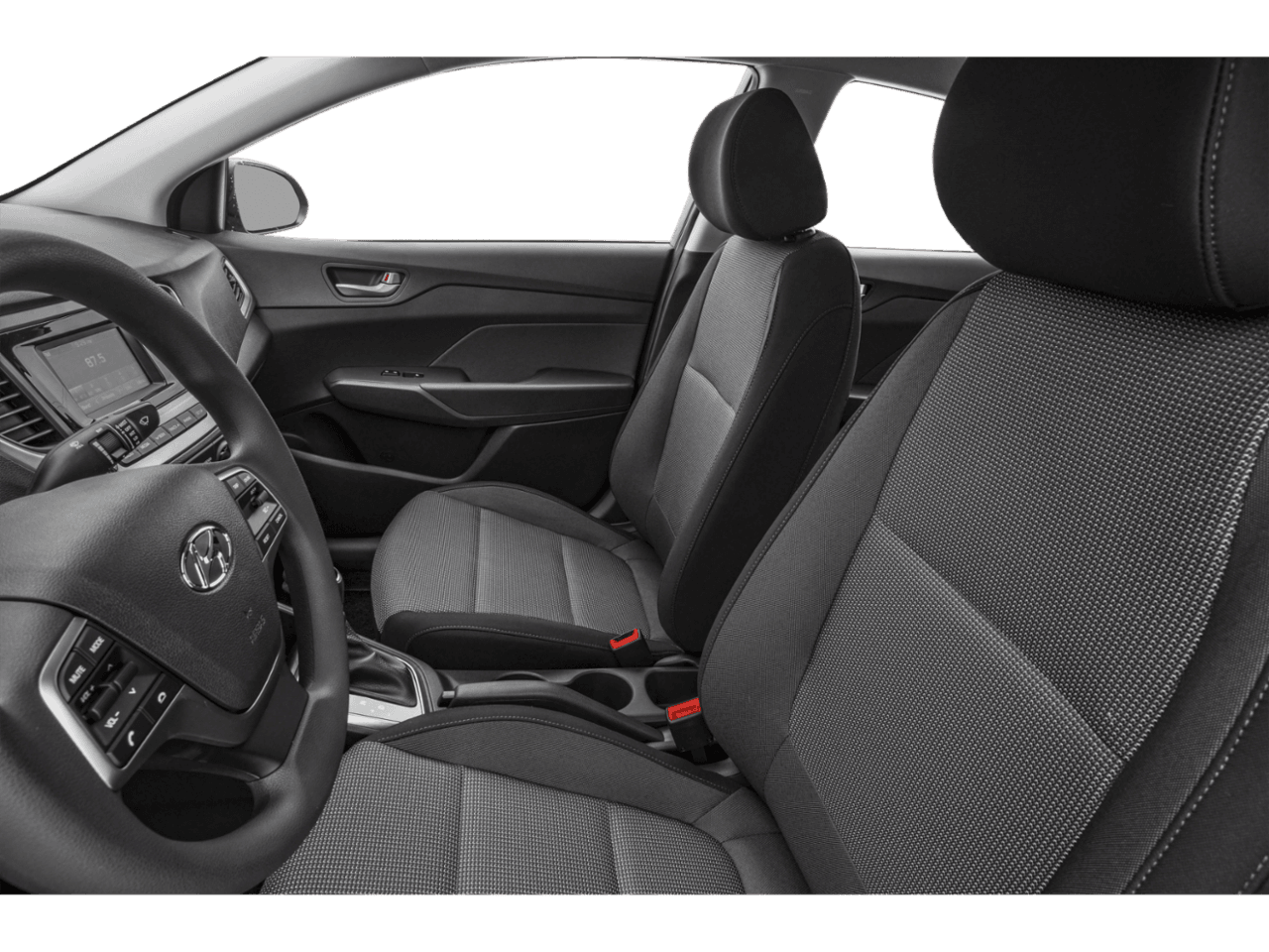 2018 Hyundai Accent SE - Interior Driver's Side with Door Open, Front Seat Feature