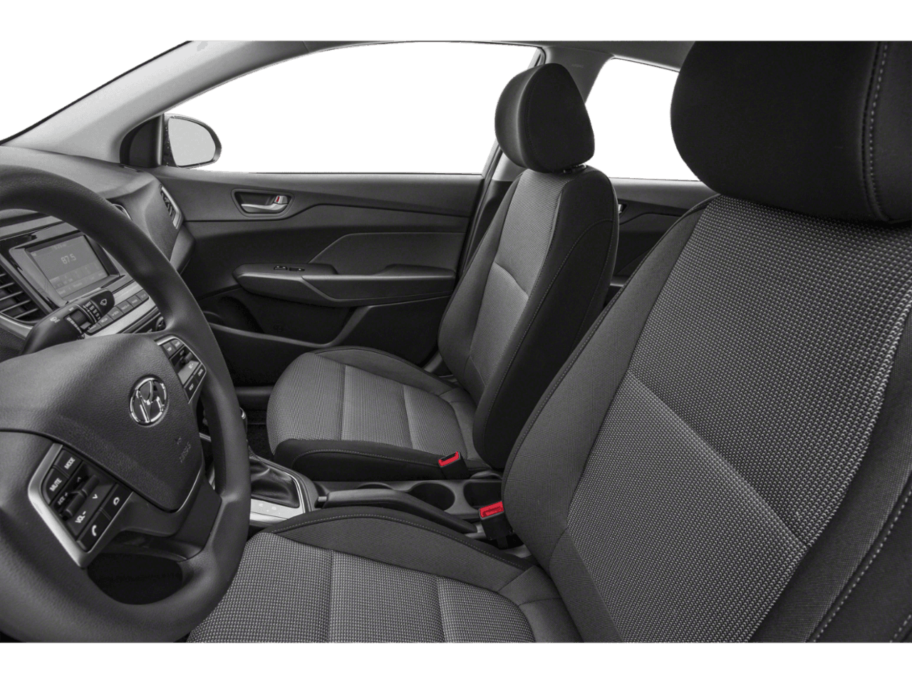 2018 Hyundai Accent Limited - Interior Driver's Side with Door Open, Front Seat Feature