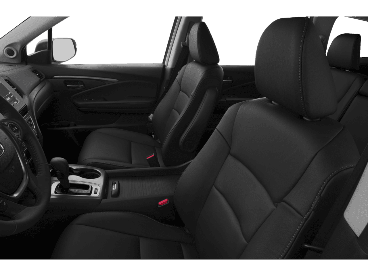 2018 Honda Pilot EX-L - Interior Driver's Side with Door Open, Front Seat Feature