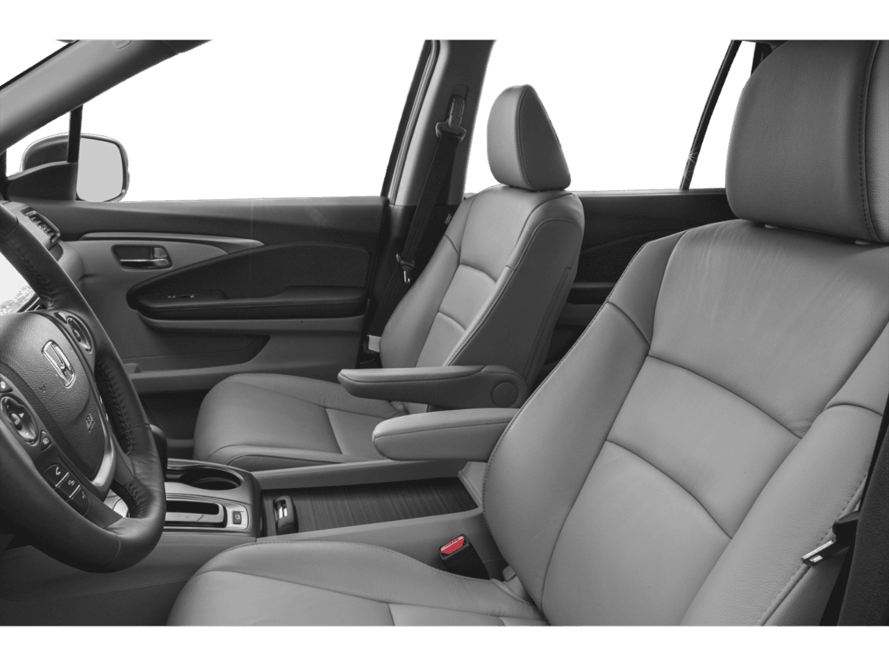 2018 Honda Pilot EX-L - Interior Driver's Side with Door Open, Front Seat Feature