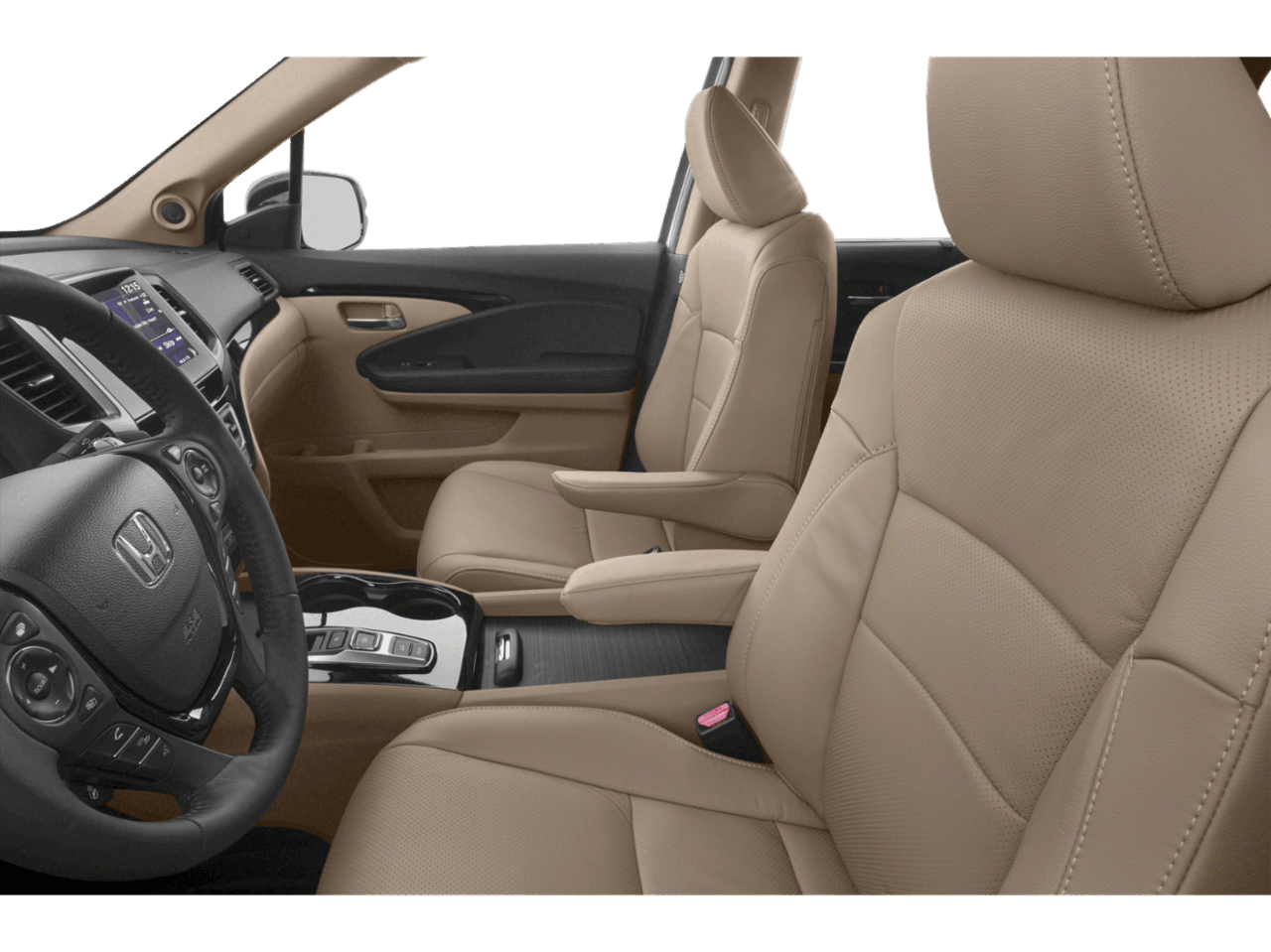 2018 Honda Pilot Elite - Interior Driver's Side with Door Open, Front Seat Feature