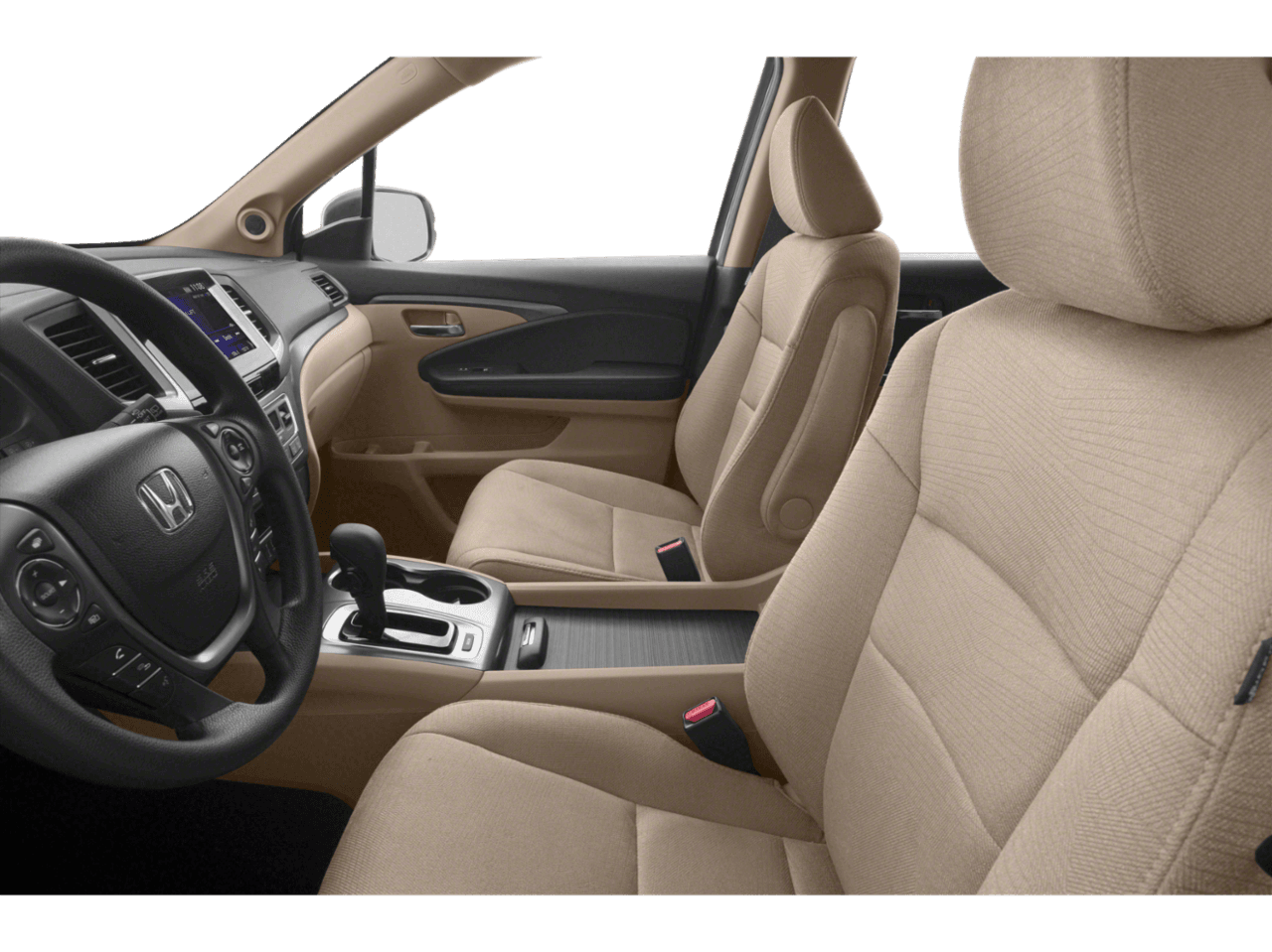 2018 Honda Pilot EX - Interior Driver's Side with Door Open, Front Seat Feature