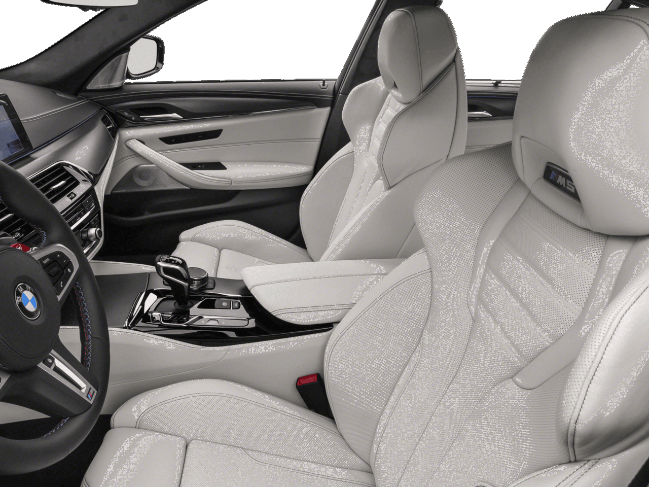 2018 BMW M5  - Interior Driver's Side with Door Open, Front Seat Feature