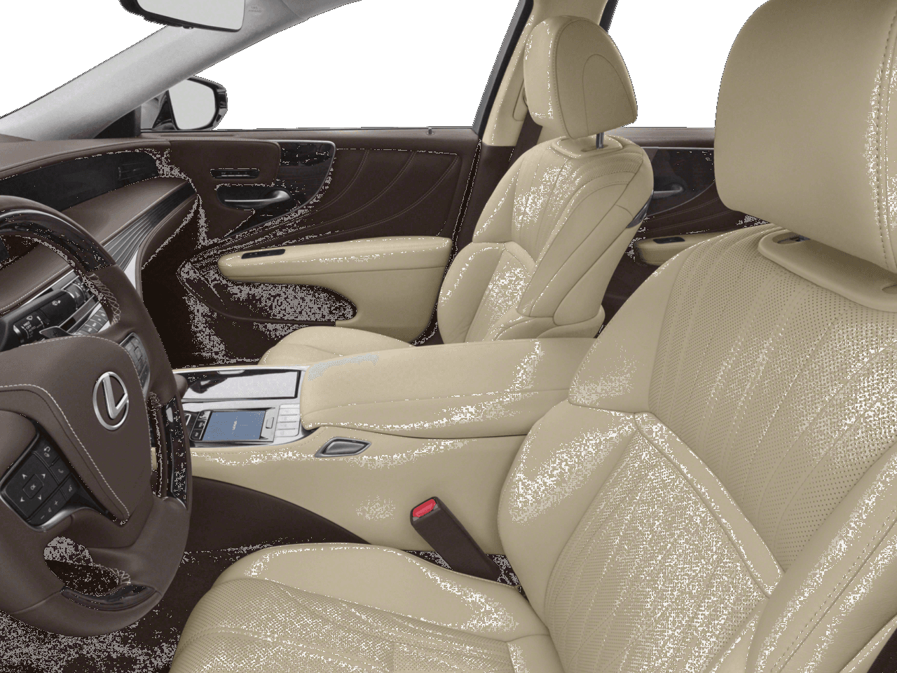 2018 Lexus LS LS 500h - Interior Driver's Side with Door Open, Front Seat Feature