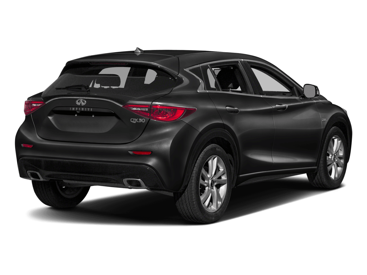 2018 INFINITI QX30 LUXE - Rear 3/4, facing to the right