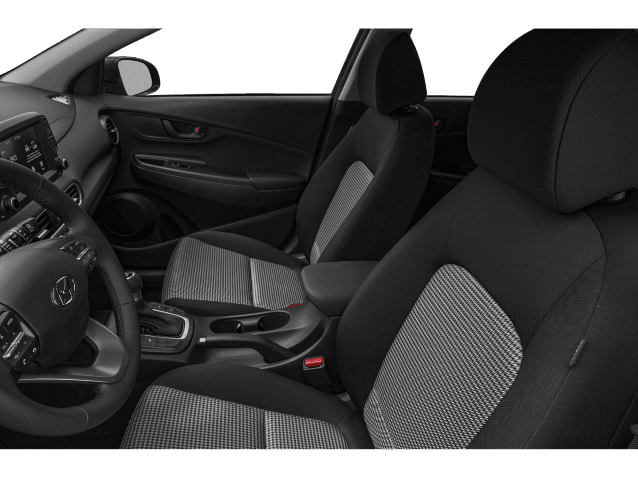 2018 Hyundai Kona SEL - Interior Driver's Side with Door Open, Front Seat Feature