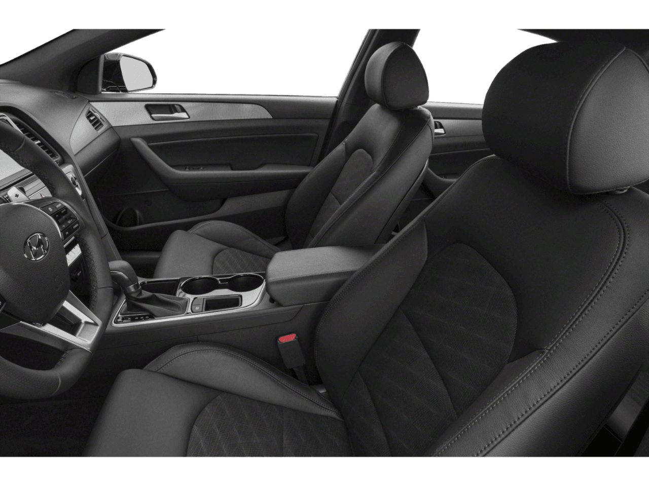 2018 Hyundai Sonata Sport+ - Interior Driver's Side with Door Open, Front Seat Feature