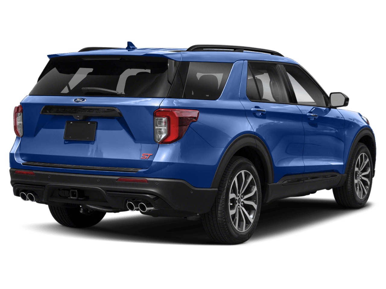 2020 Ford Explorer ST 4WD - Rear 3/4, facing to the right