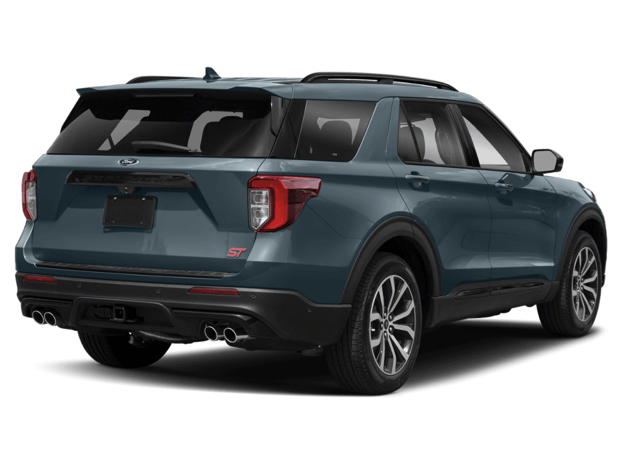 2020 Ford Explorer ST 4WD - Rear 3/4, facing to the right