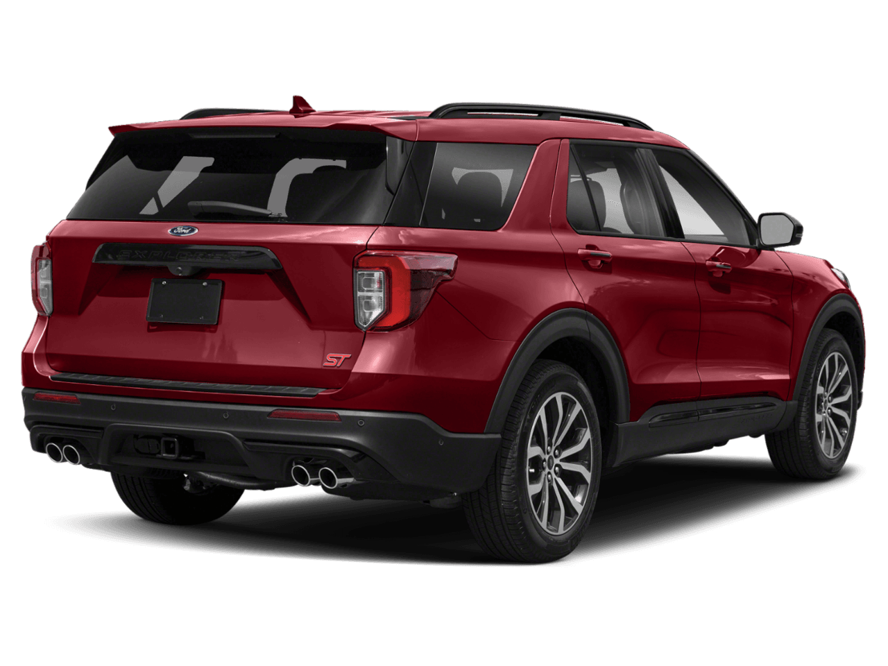 2020 Ford Explorer ST 4WD - Rear 3/4, facing to the right