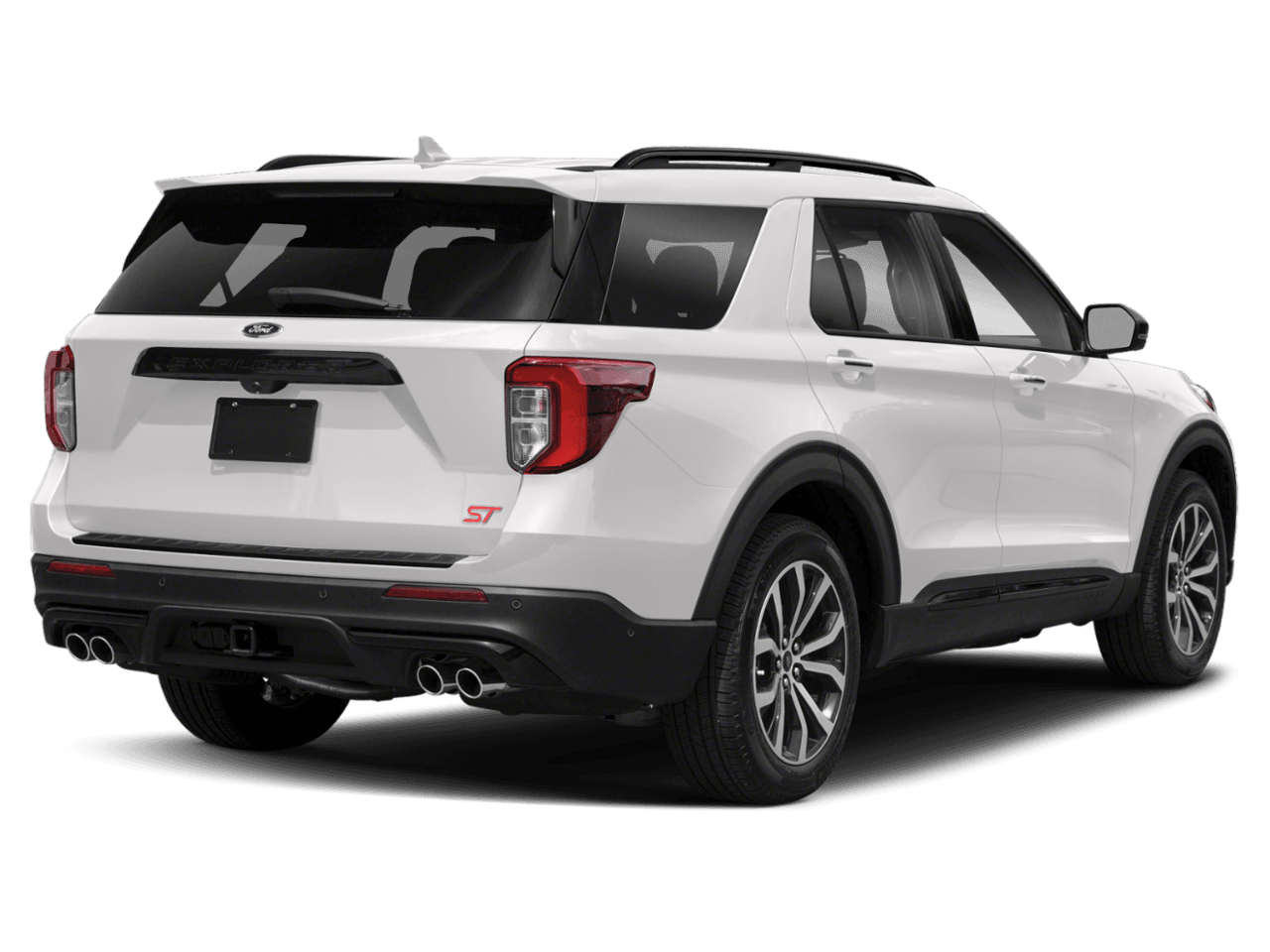 2020 Ford Explorer ST 4WD - Rear 3/4, facing to the right