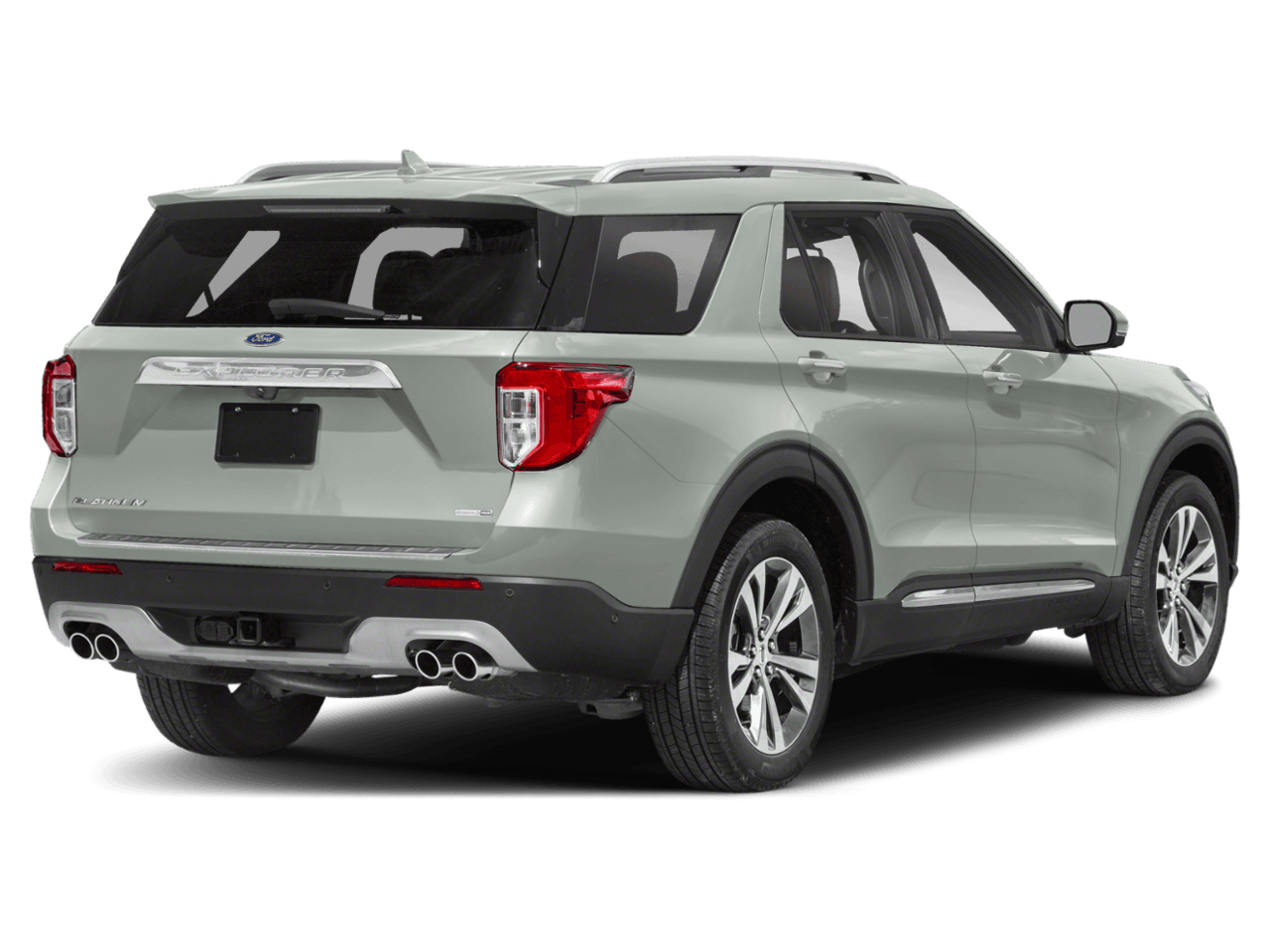 2020 Ford Explorer Platinum 4WD - Rear 3/4, facing to the right
