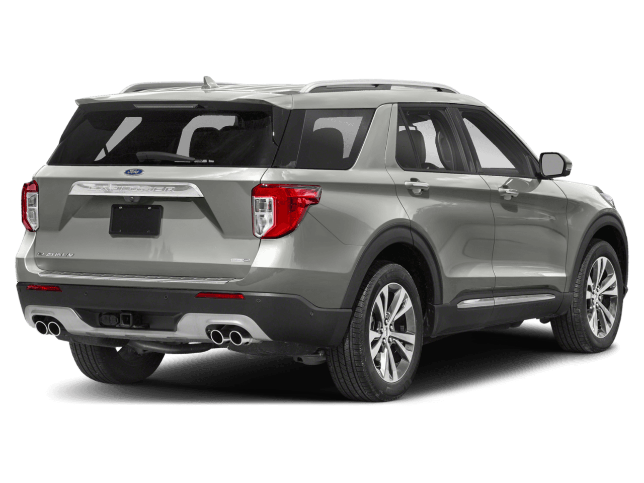 2020 Ford Explorer Platinum 4WD - Rear 3/4, facing to the right