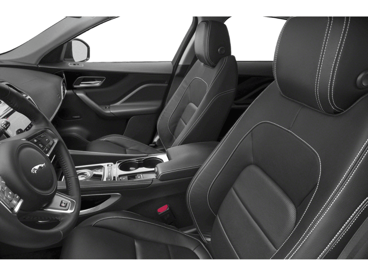 2020 Jaguar F-PACE 30t R-Sport - Interior Driver's Side with Door Open, Front Seat Feature