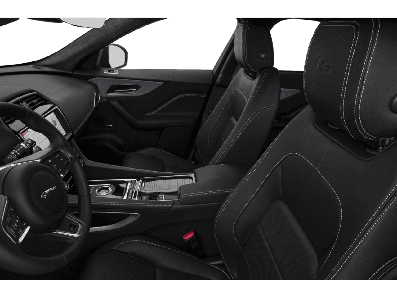 2020 Jaguar F-PACE S - Interior Driver's Side with Door Open, Front Seat Feature