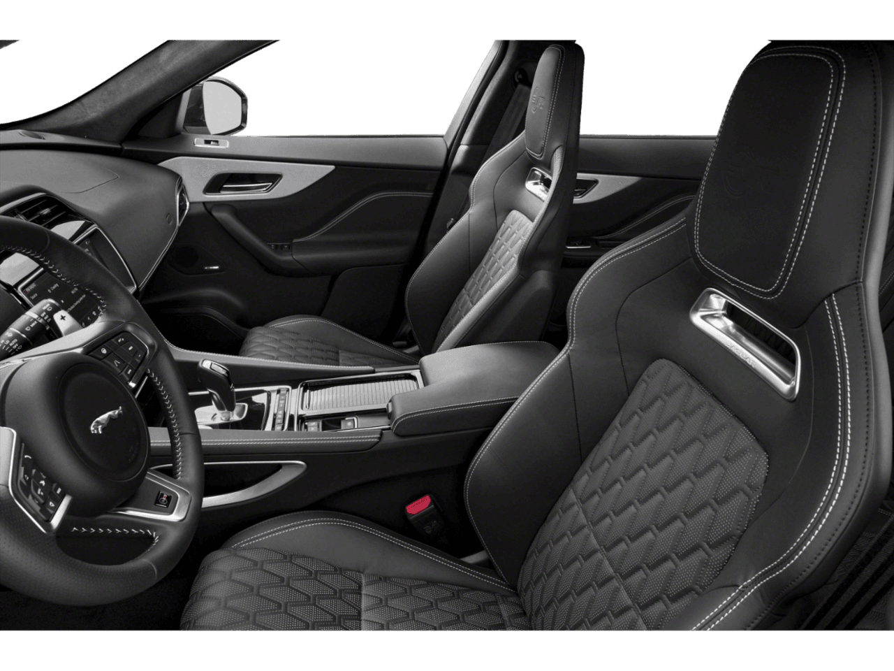 2020 Jaguar F-PACE SVR - Interior Driver's Side with Door Open, Front Seat Feature
