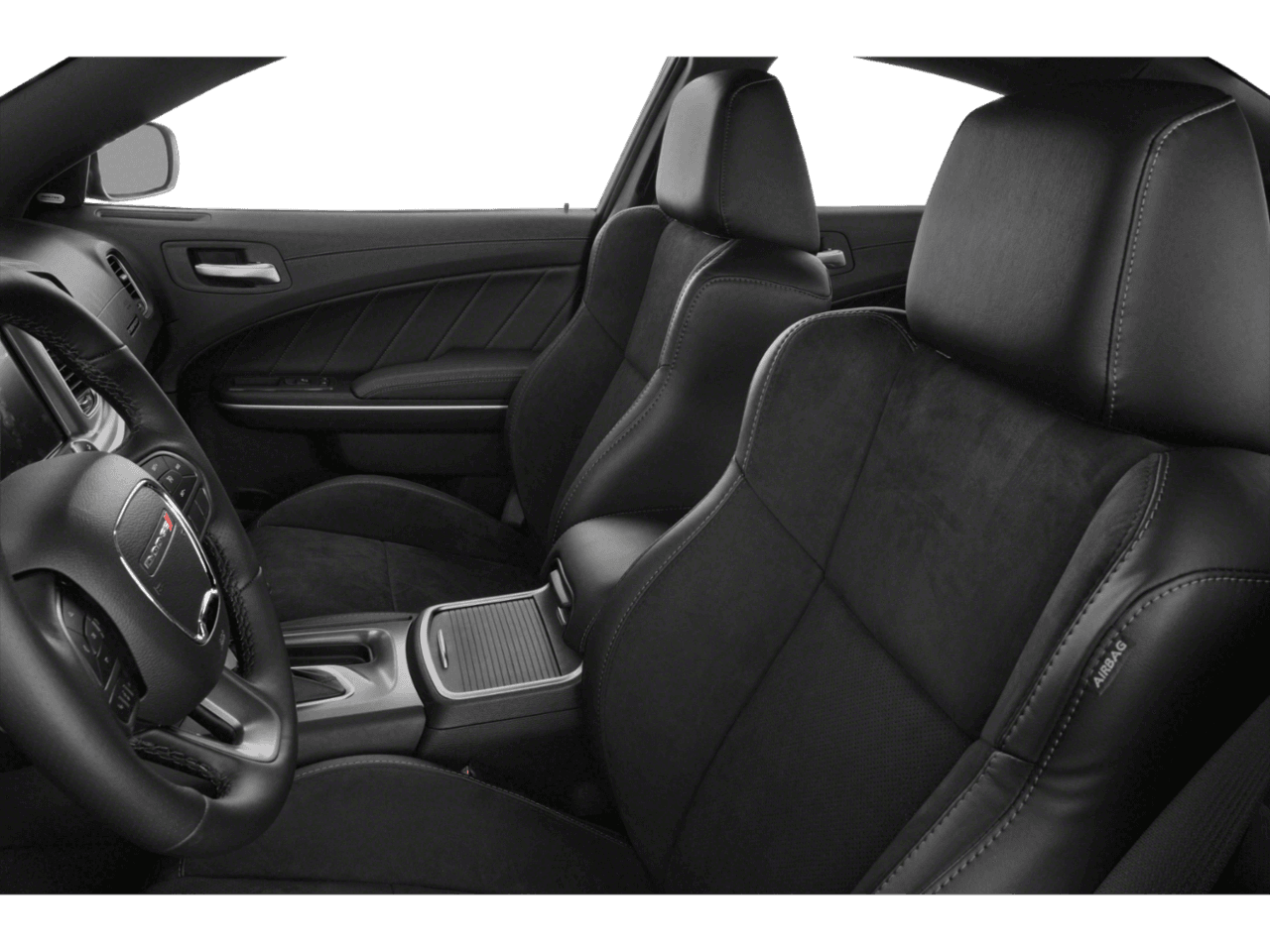2020 Dodge Charger R/T - Interior Driver's Side with Door Open, Front Seat Feature