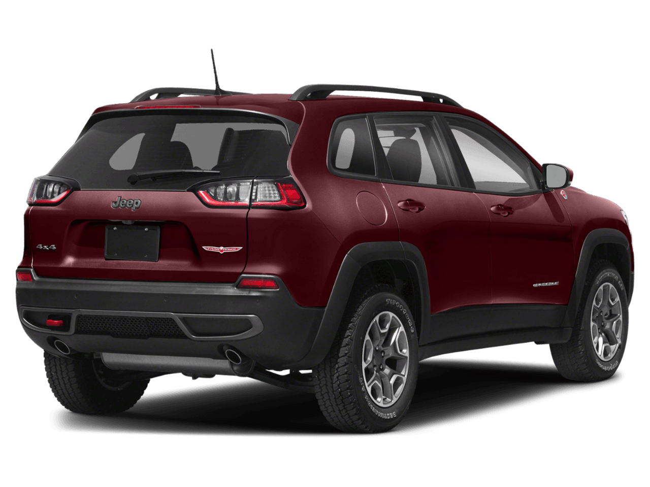 2020 Jeep Cherokee Trailhawk Elite - Rear 3/4, facing to the right