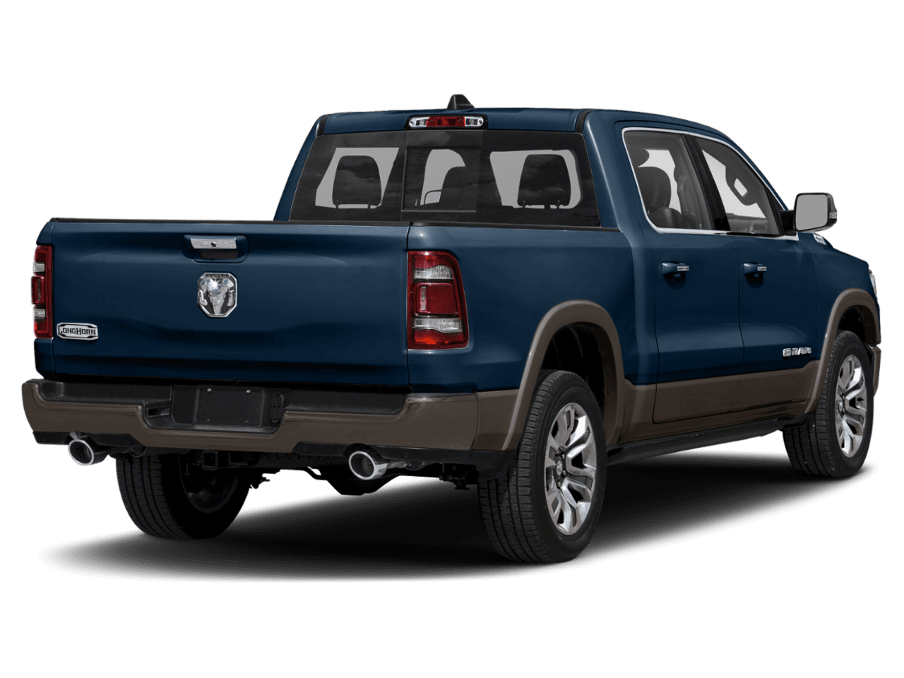 2020 Ram 1500 Longhorn - Rear 3/4, facing to the right