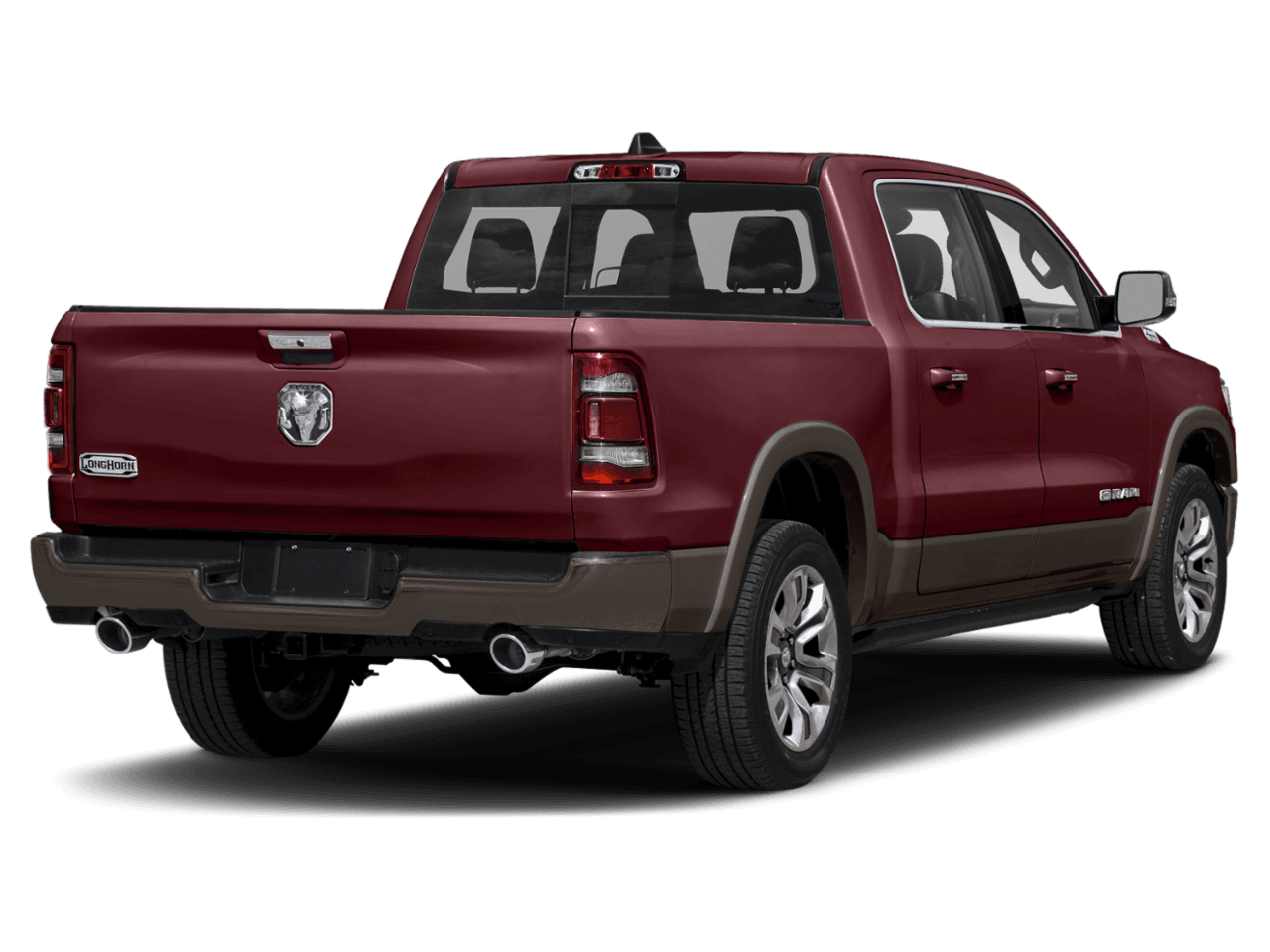 2020 Ram 1500 Longhorn - Rear 3/4, facing to the right