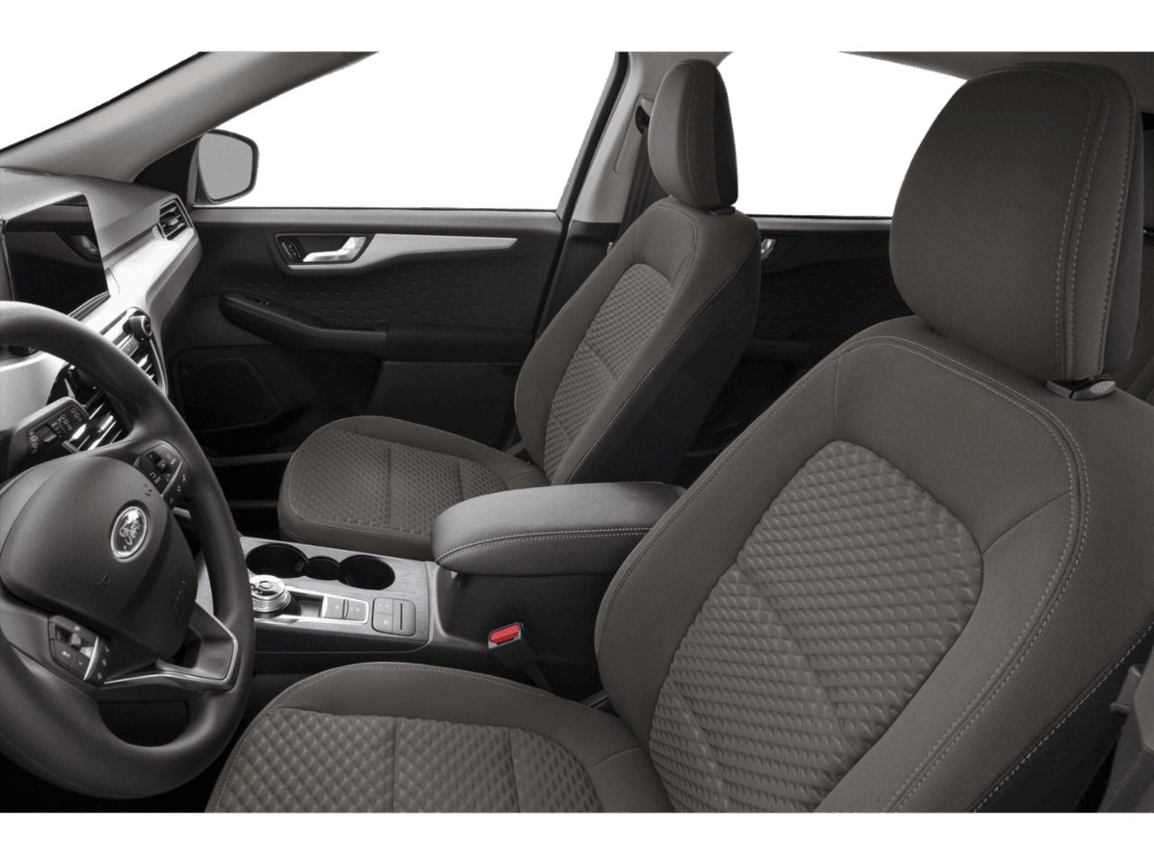 2020 Ford Escape SE Sport Hybrid FWD - Interior Driver's Side with Door Open, Front Seat Feature