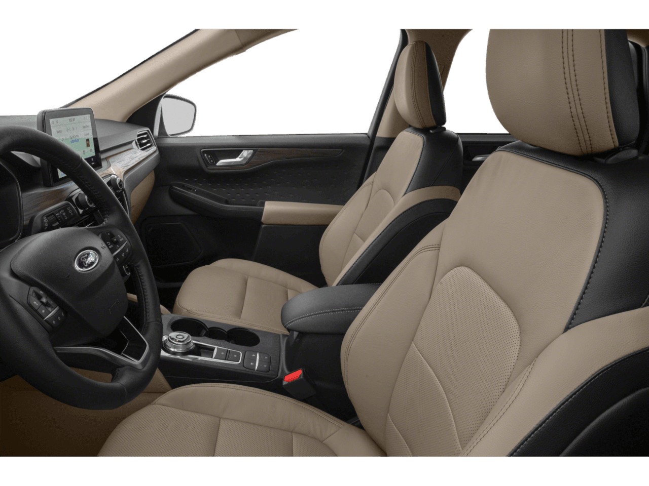 2020 Ford Escape Titanium Hybrid AWD - Interior Driver's Side with Door Open, Front Seat Feature