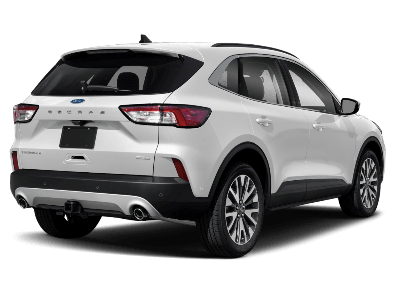 2020 Ford Escape Titanium Hybrid AWD - Rear 3/4, facing to the right