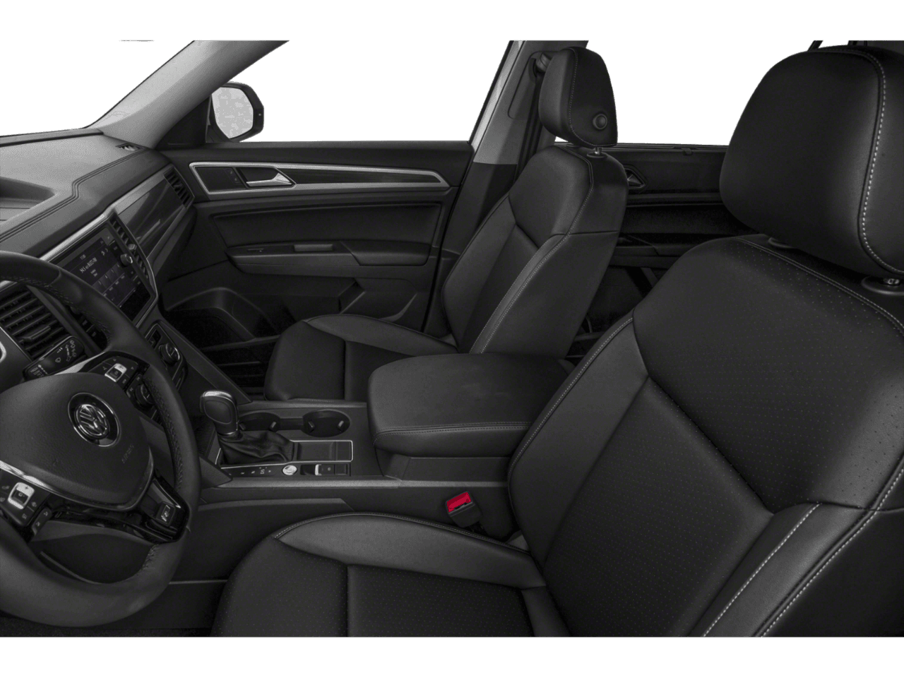 2020 Volkswagen Atlas 3.6L V6 SEL R-Line - Interior Driver's Side with Door Open, Front Seat Feature