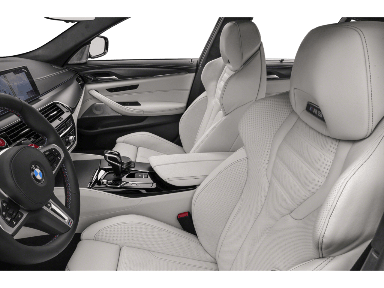 2020 BMW M5 Competition - Interior Driver's Side with Door Open, Front Seat Feature